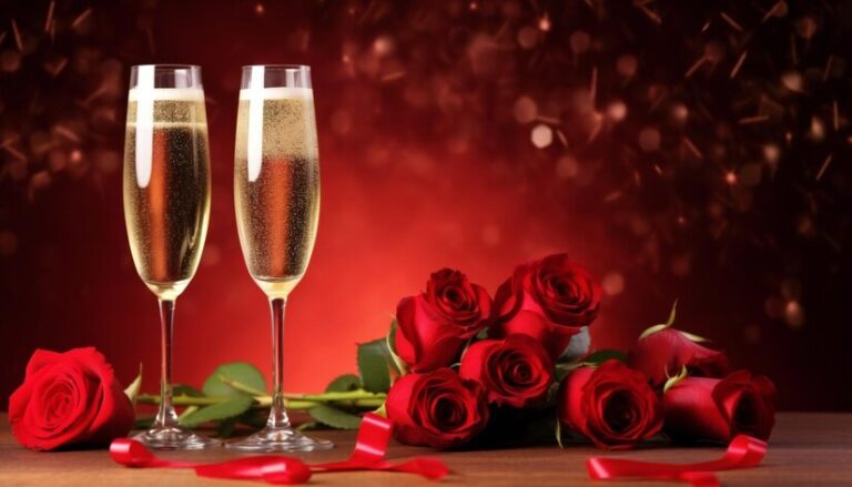 Roses and Champagne:  Union of Elegance and Celebration