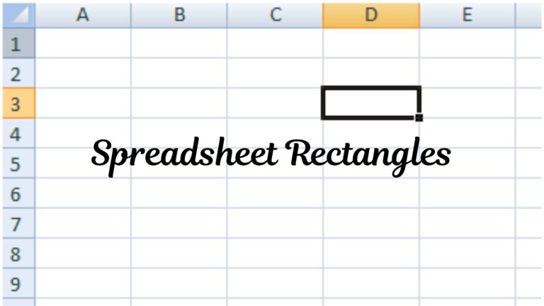 Spreadsheet Rectangles