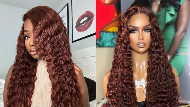 red lace front wig